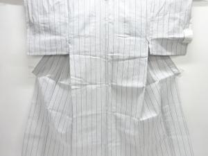 未使用品　綿麻　縞模様織り出し男物浴衣
